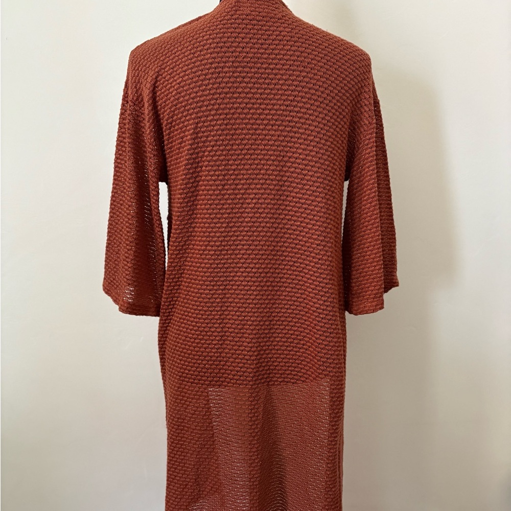 Rust Open-Front Sweater - Picture 3 of 4